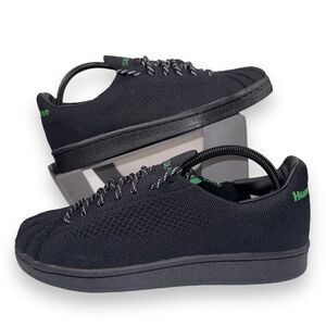 Adidas Pharrell x Superstar Primeknit 'Black' GX0195‎ Men's 9